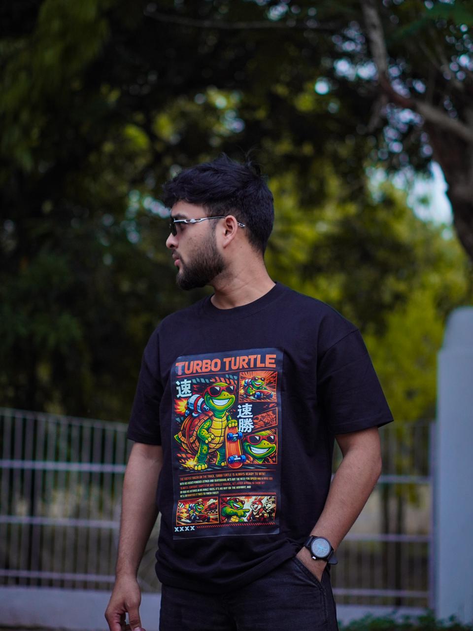 Turbo Turtle Graphic T-Shirt