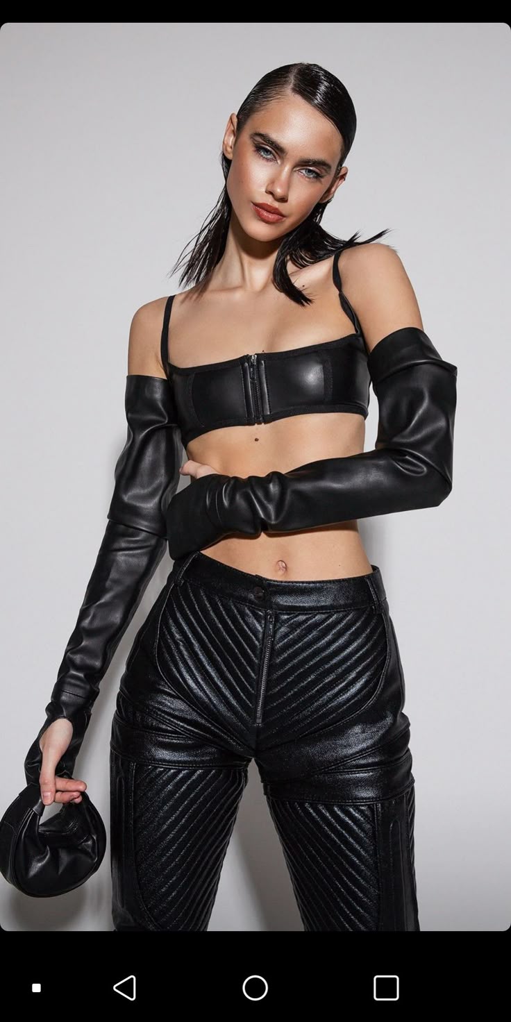 Ensemble cuir noir tendance