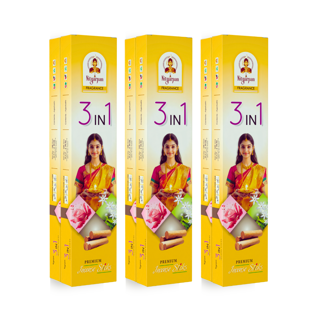 Nityarpan 3 in 1 Fragrance Incense Sticks