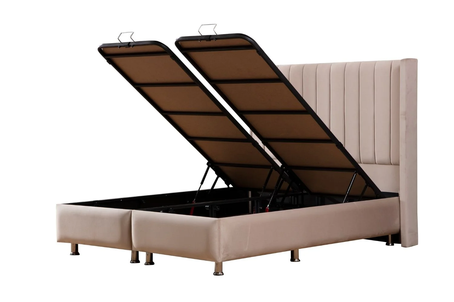 Lit coffre velours 160x200