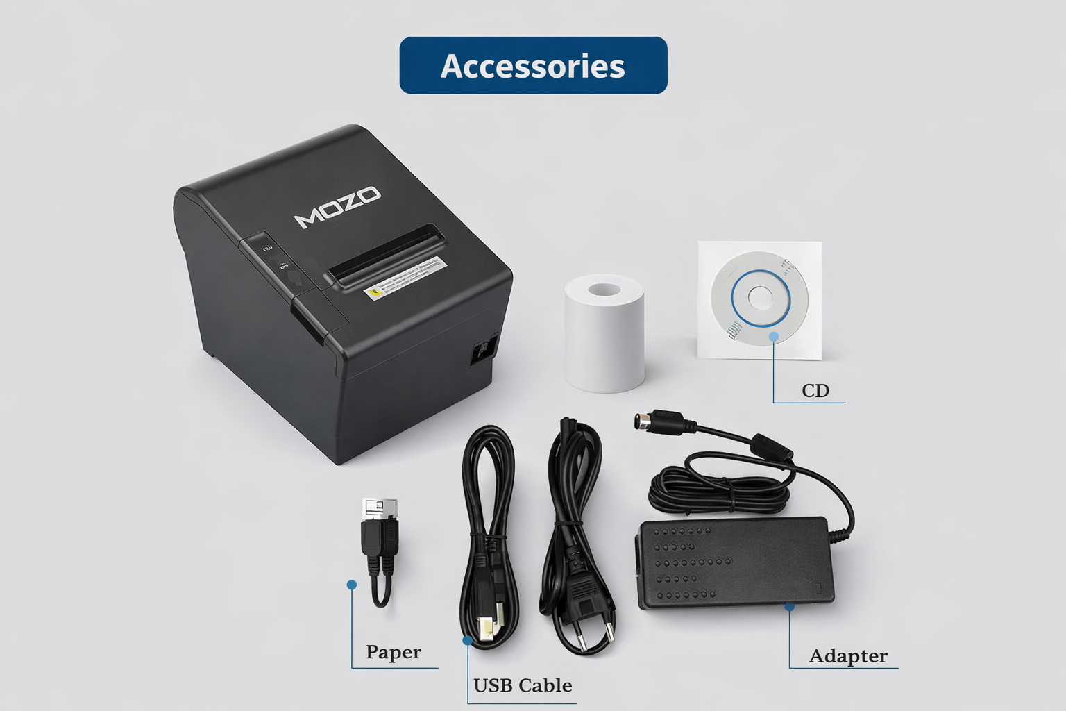 Mozo T80ULB Thermal Receipt Printer