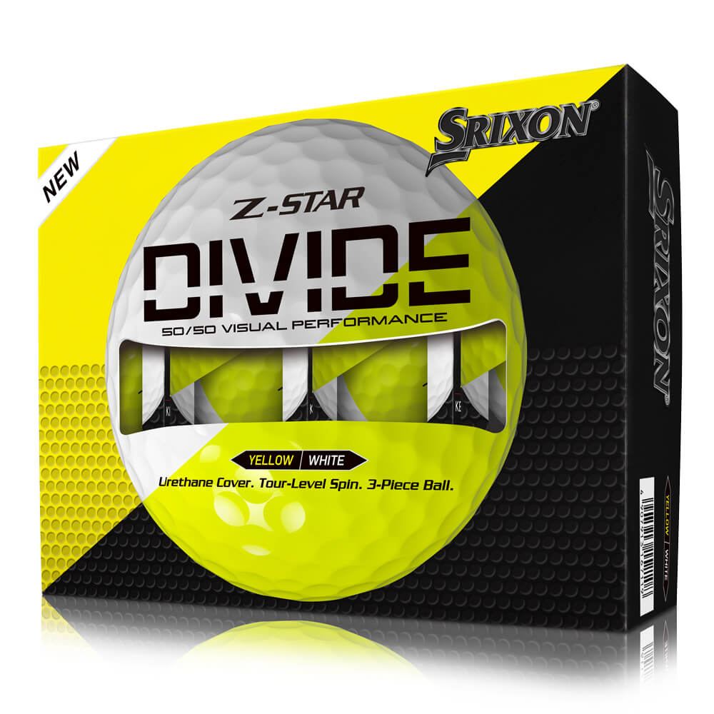 Srixon Z-STAR 9 Divide Golf Ball – White Yellow