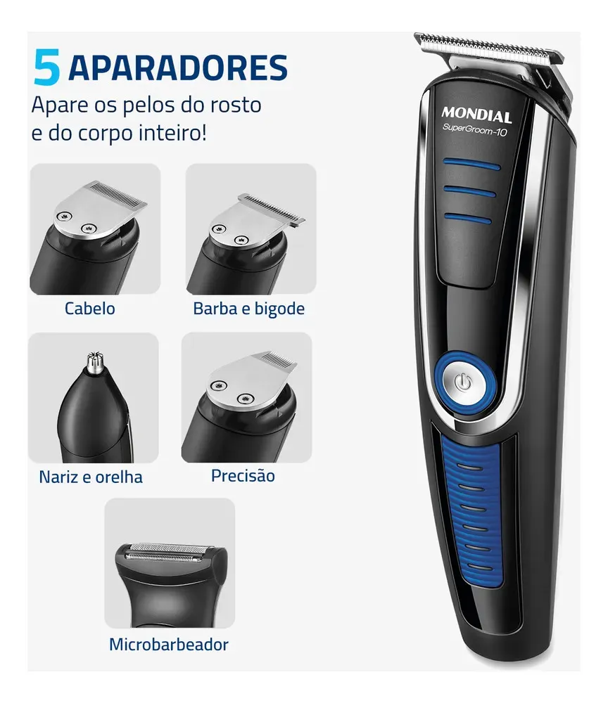 Máquina de Cortar Cabelo 3 em 1 Mondial