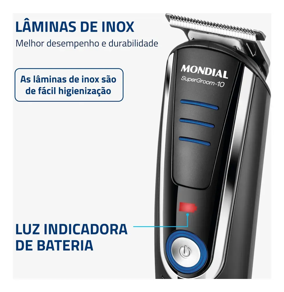 Máquina de Cortar Cabelo 3 em 1 Mondial