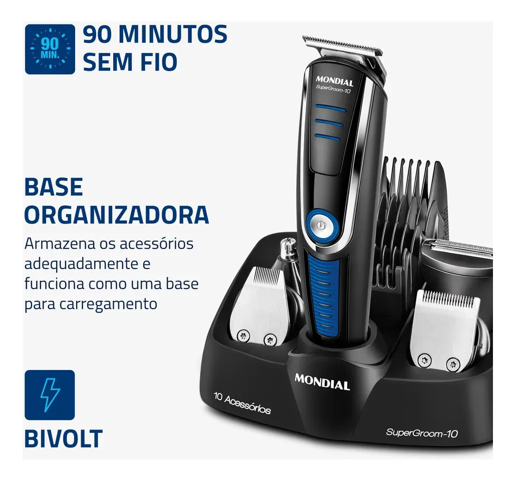 Máquina de Cortar Cabelo 3 em 1 Mondial