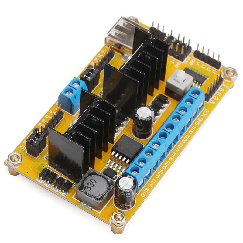 L298N Motor Driver — Quad DC Motor or Three Stepper