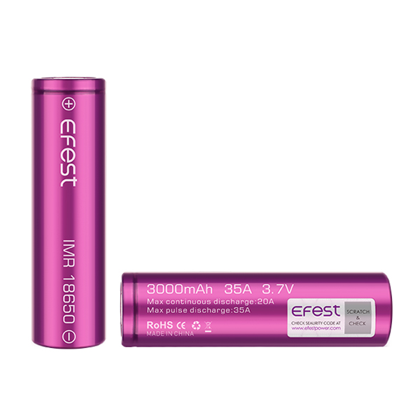 Lithium Ion 18650 EFEST IMR 3000mAh 35A