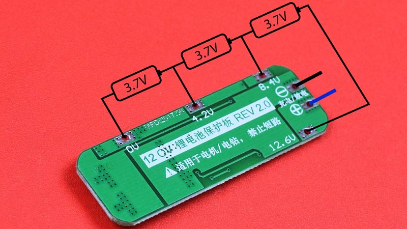 2S Lithium Ion BMS Board (Round Shape)