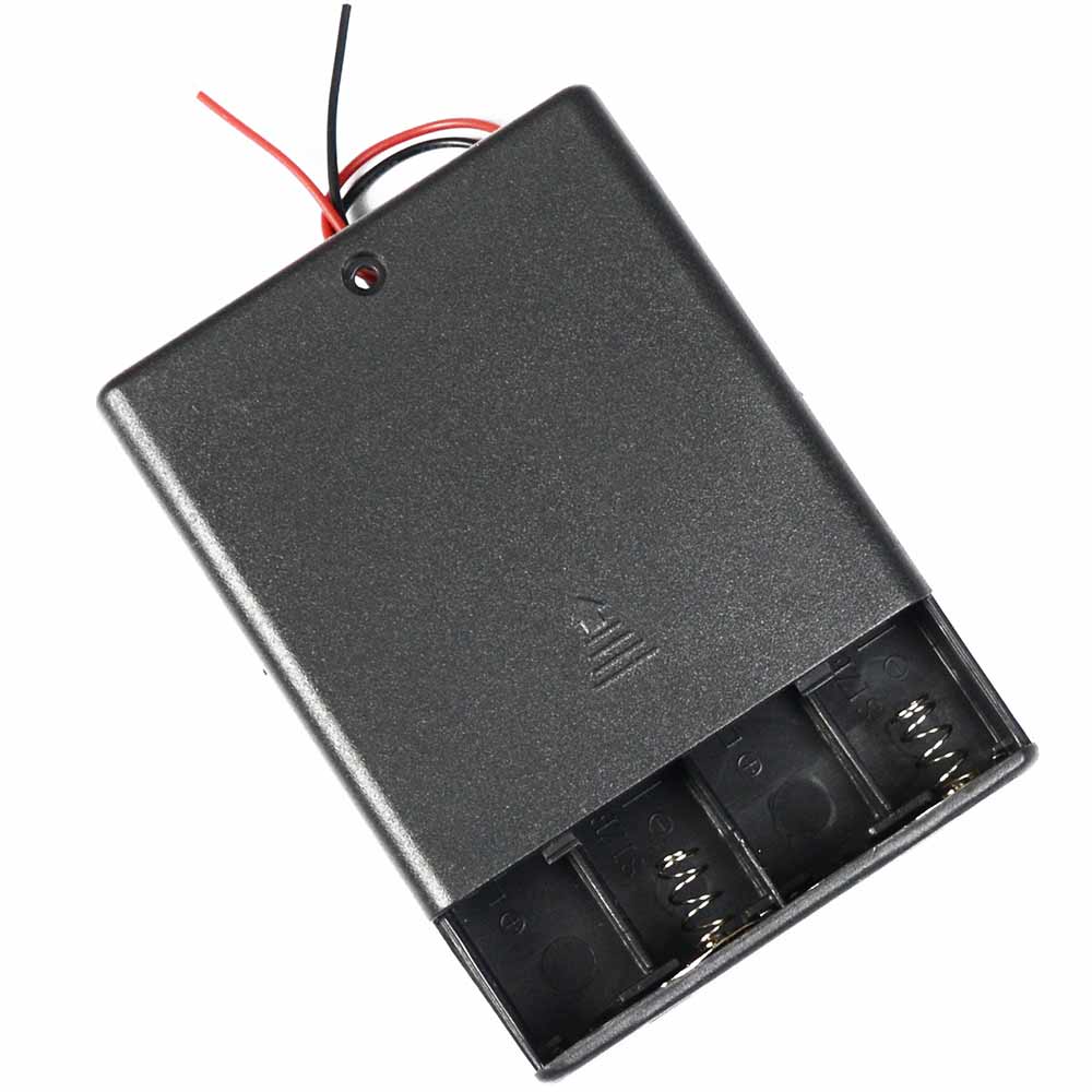 Battery Holder 4 x AA with Cover