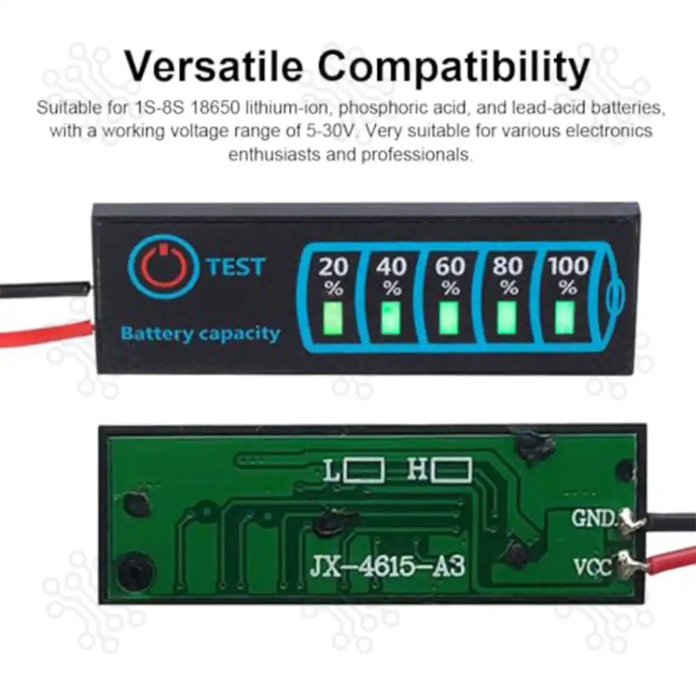 Universal Battery Capacity Level LED Indicator