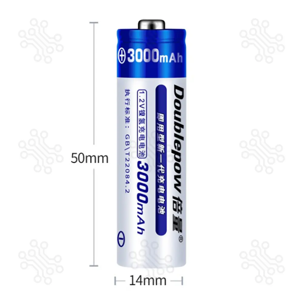 AA Rechargeable Battery NiMH Doublepow 1200mAh