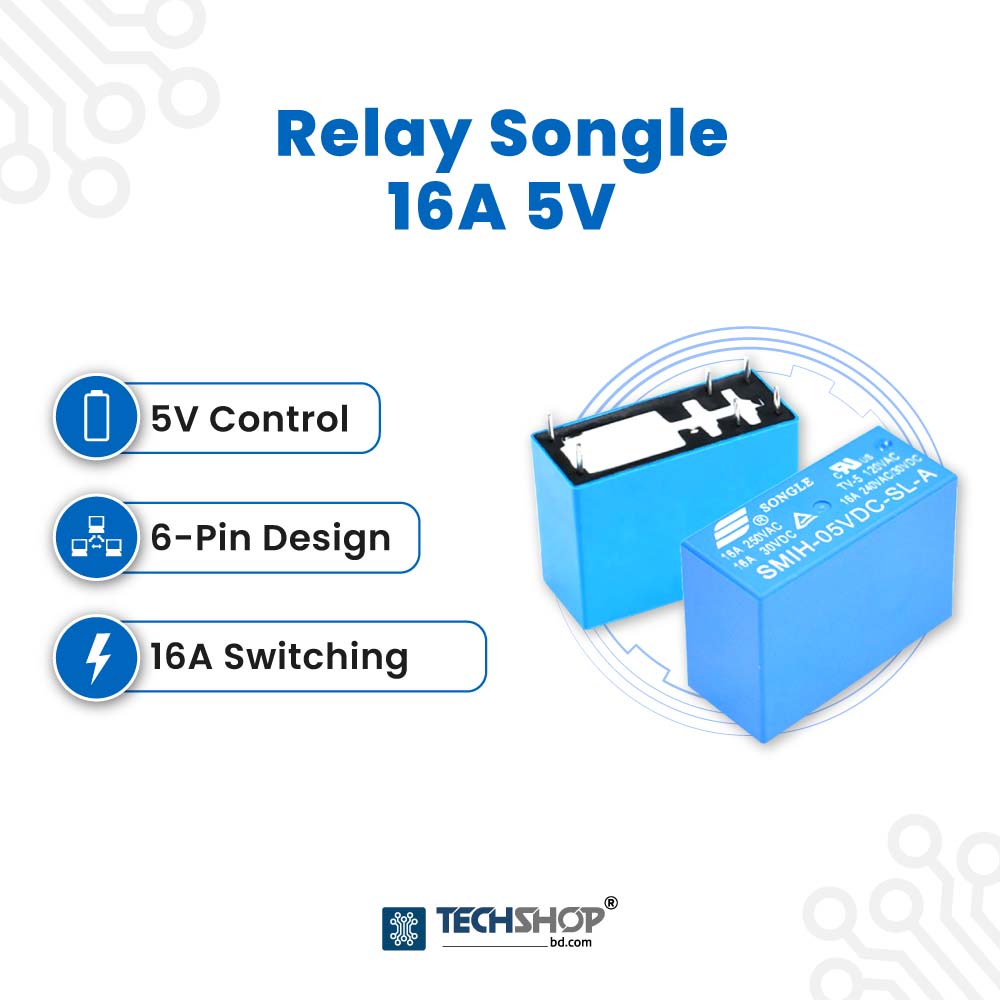 Relay Songle 16A 6 Pin 5V