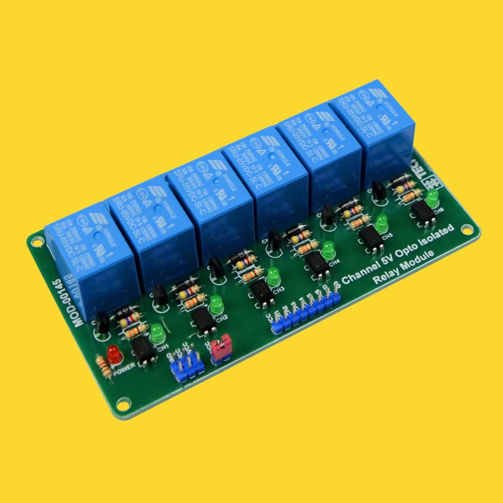 Opto Isolated Relay Module 6 Channel 5V