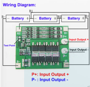 3S 25A 12V Lithium Battery Charger Protection Board BMS