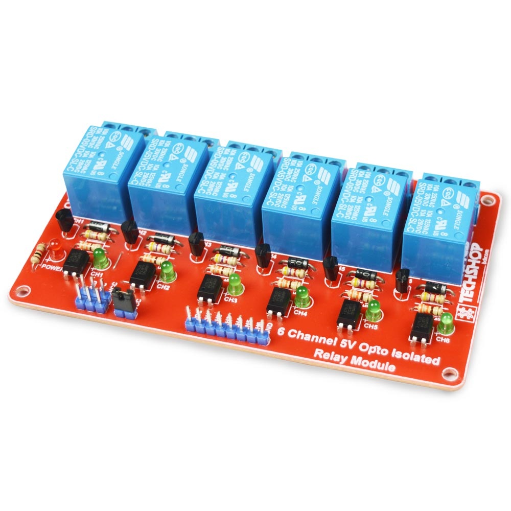 Opto Isolated Relay Module 6 Channel 5V
