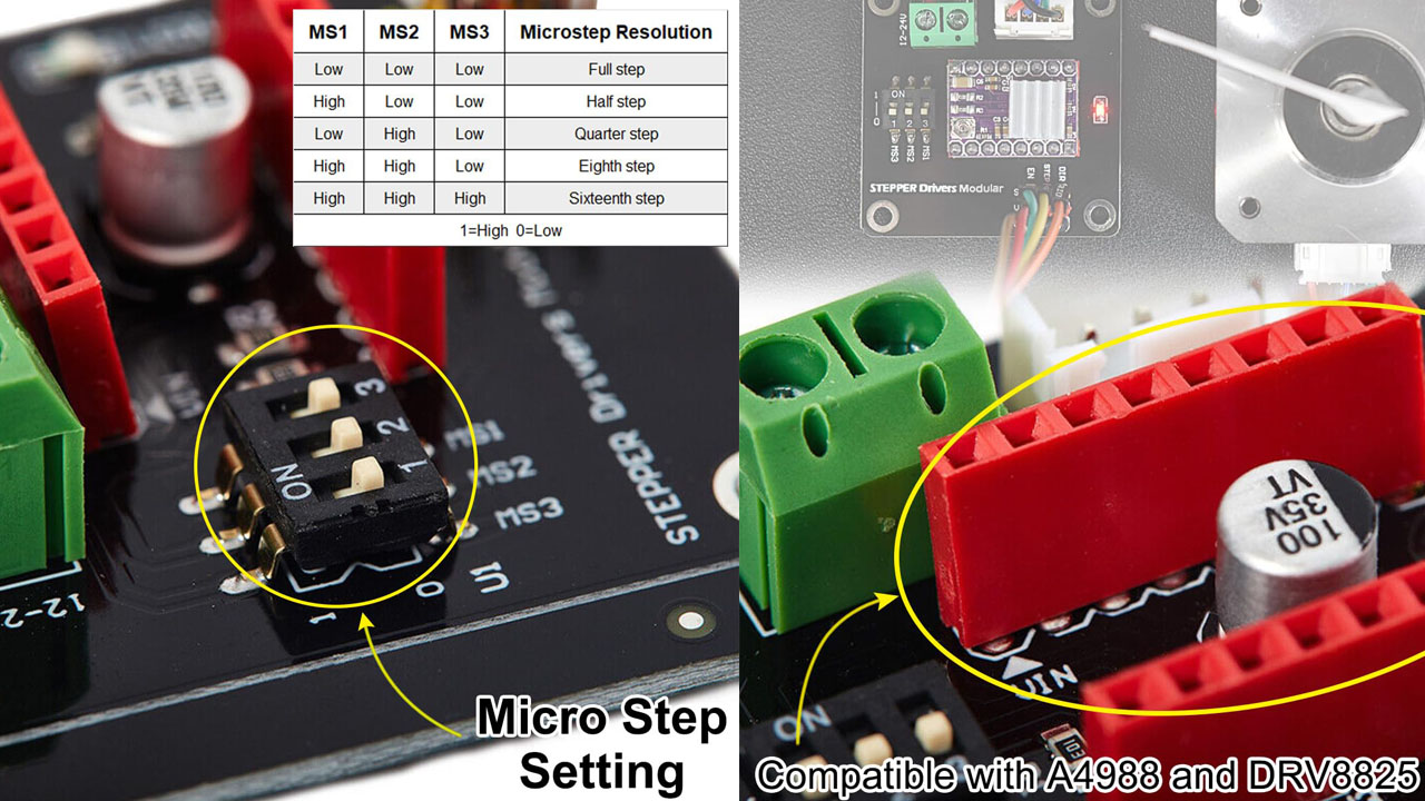 Stepper Motor Driver Expansion Board DRV8825/A4988