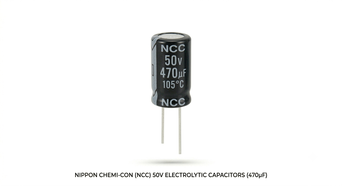 NCC 50V Electrolytic Capacitors – 100µF, 220µF, 470µF