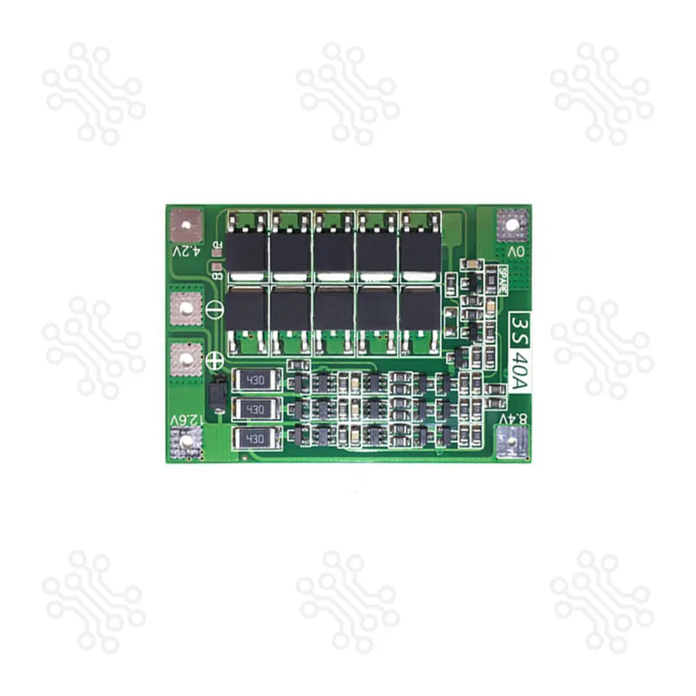 3S 18650 Lithium Battery Charger BMS Protection Board 40A Balanced