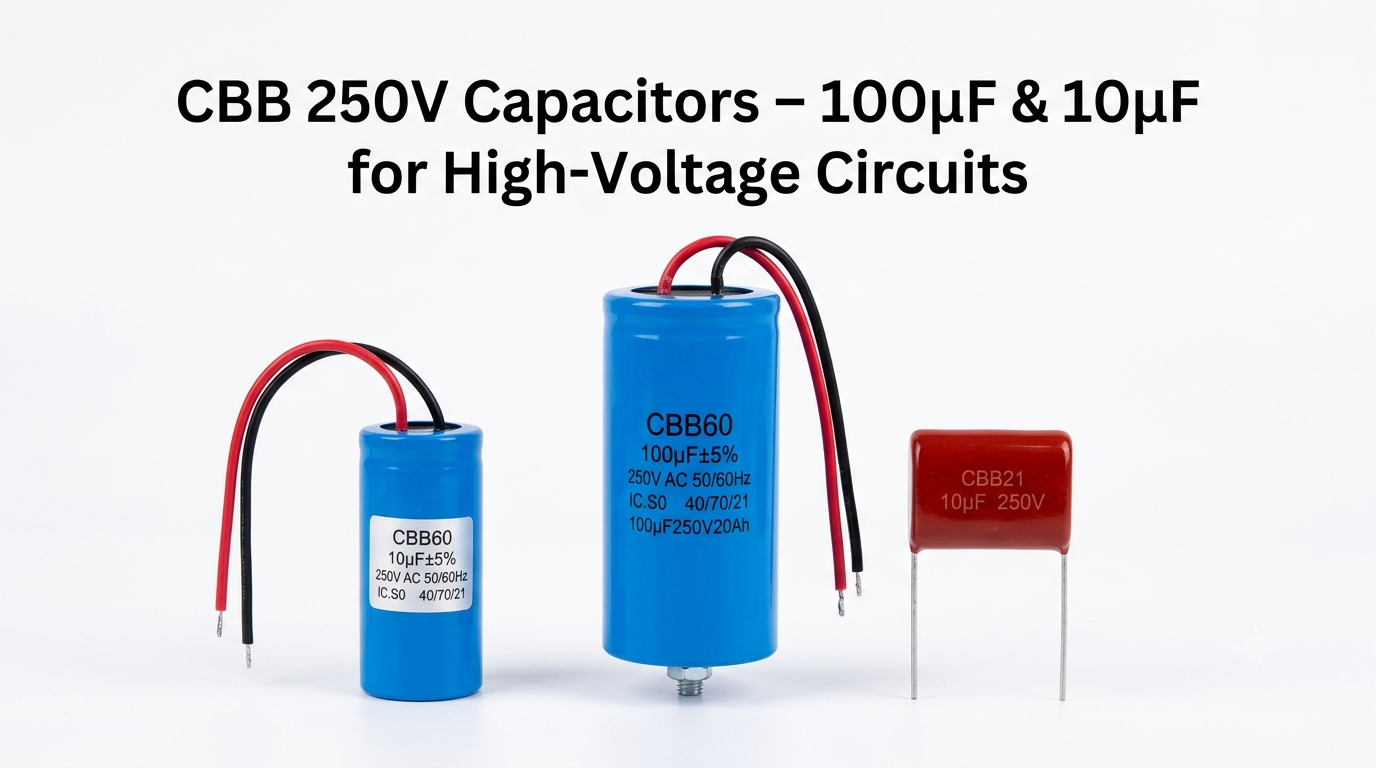 CBB 250V Capacitors – 100µF & 10µF for High‑Voltage Circuits
