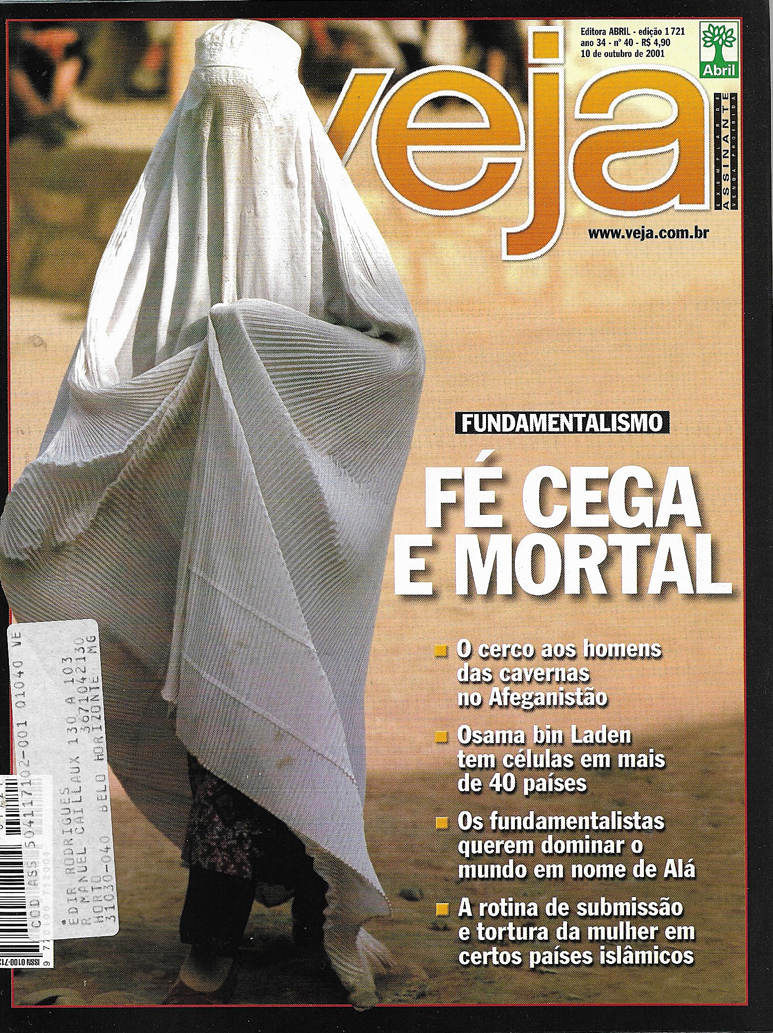 Revista Veja - Edição 1721 - Ano 2001