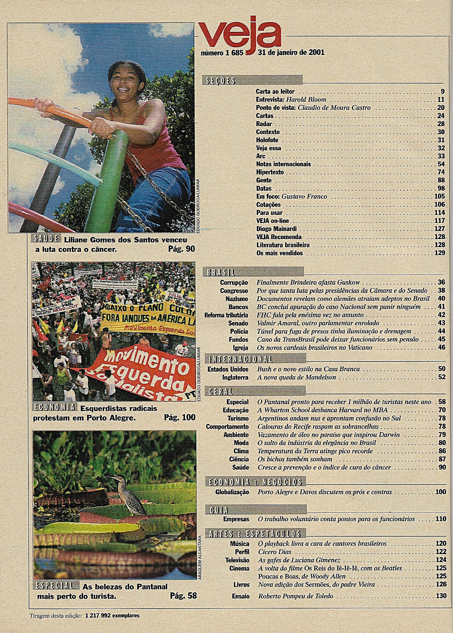 Revista Veja - Edição 1685 - Ano 2001