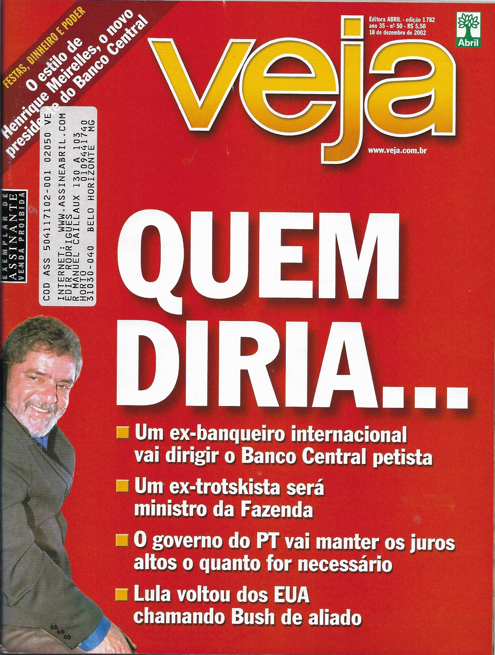 Revista Veja - Edição 1782 - Ano 2002