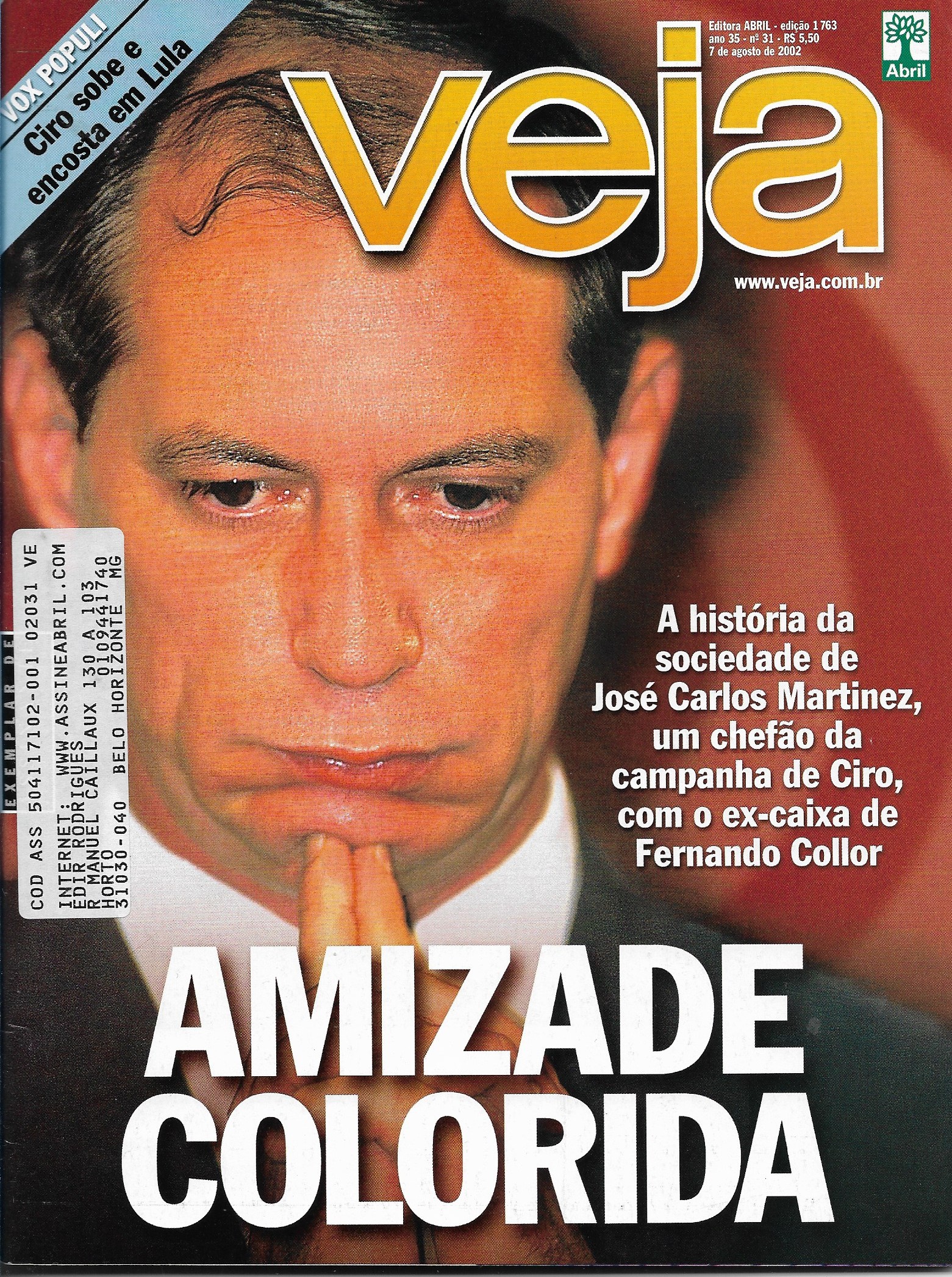 Revista Veja - Edição 1763 - Ano 2002