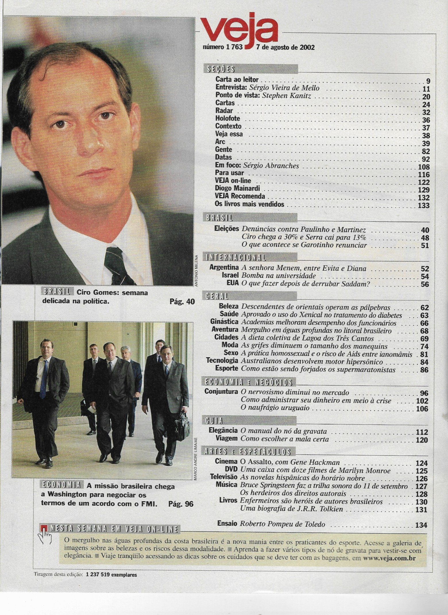 Revista Veja - Edição 1763 - Ano 2002