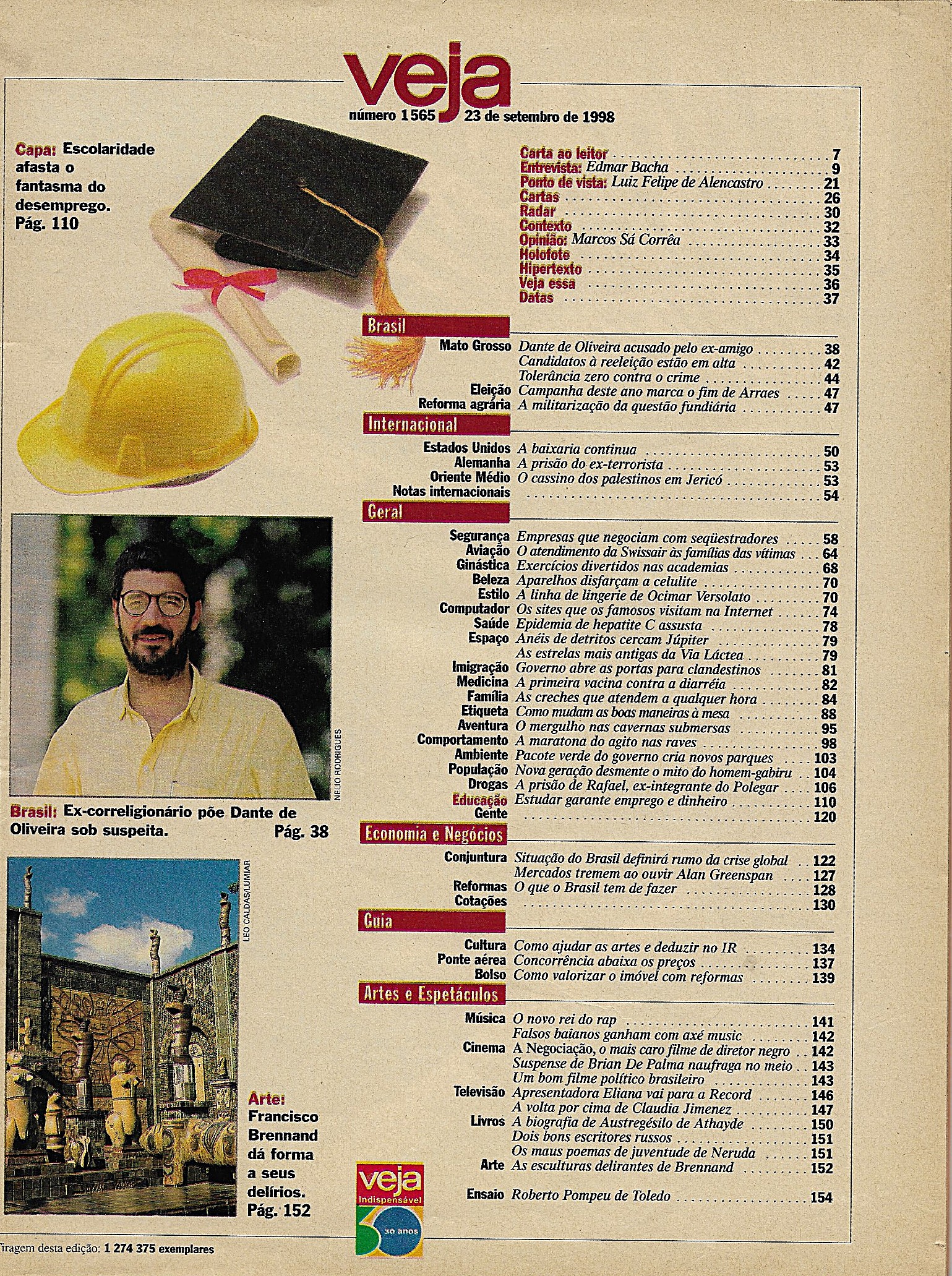 Revista Veja - Edição 1565 - Ano 1998