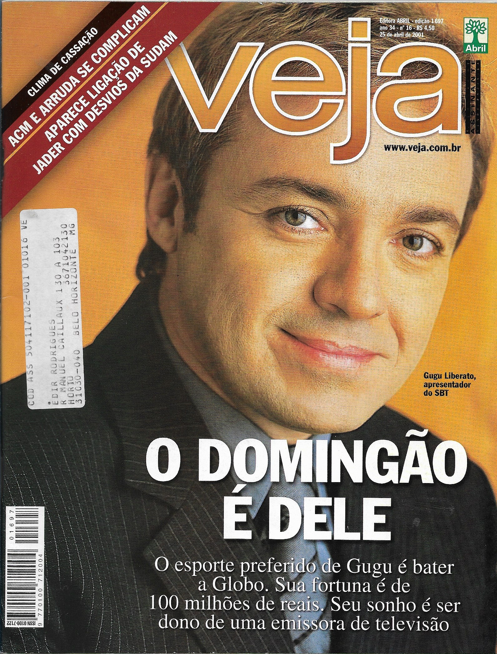 Revista Veja - Edição 1697 - Ano 2001