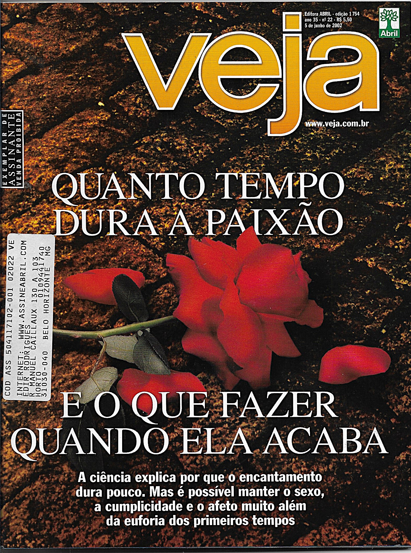 Revista Veja - Edição 1754 - Ano 2002