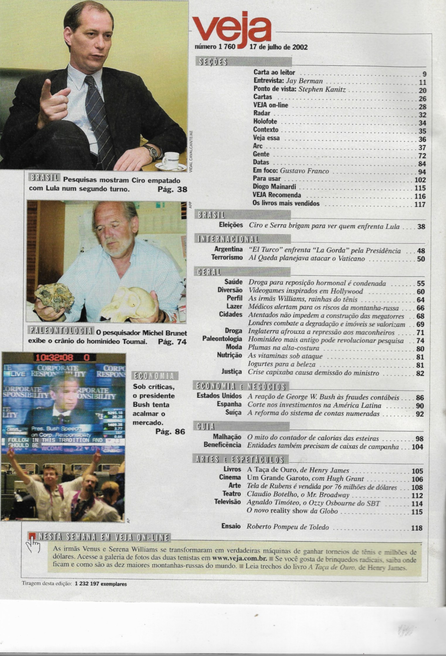Revista Veja - Edição 1760 - Ano 2002
