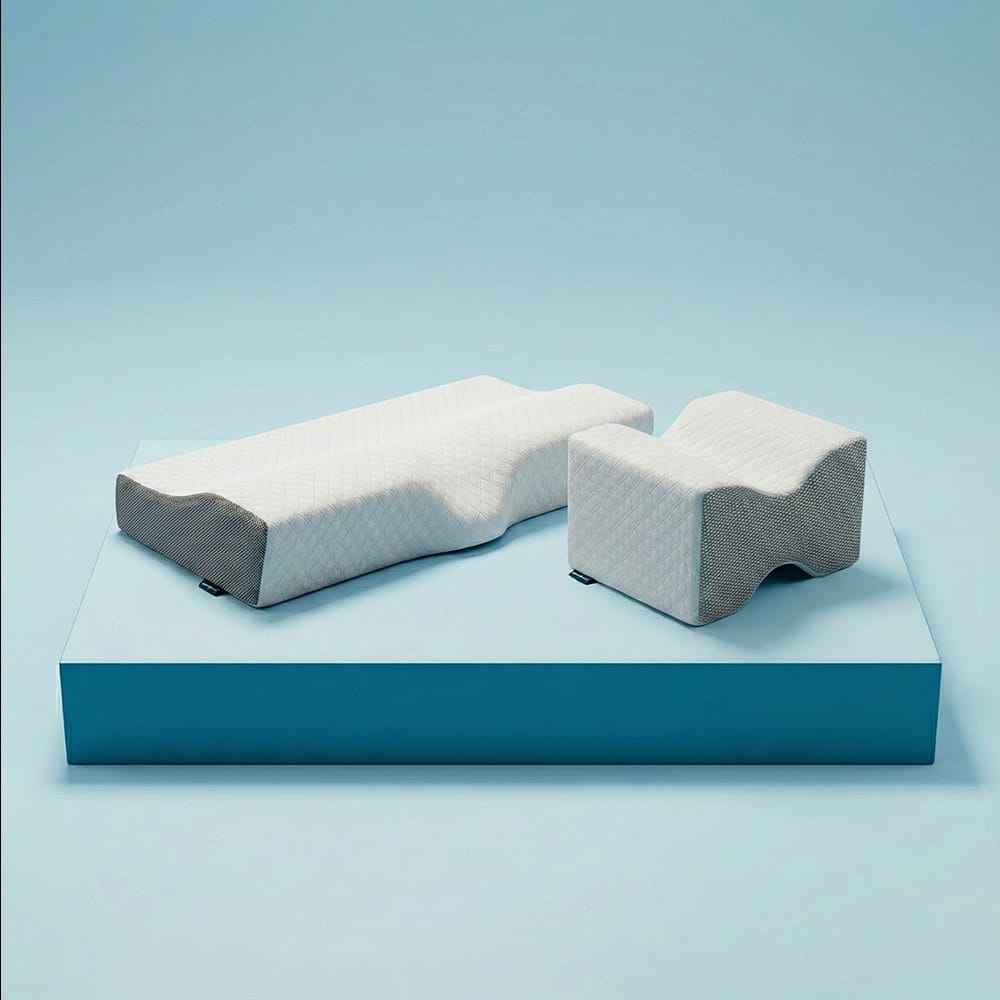 Kit Travesseiro Cervical + Travesseiro para Joelhos