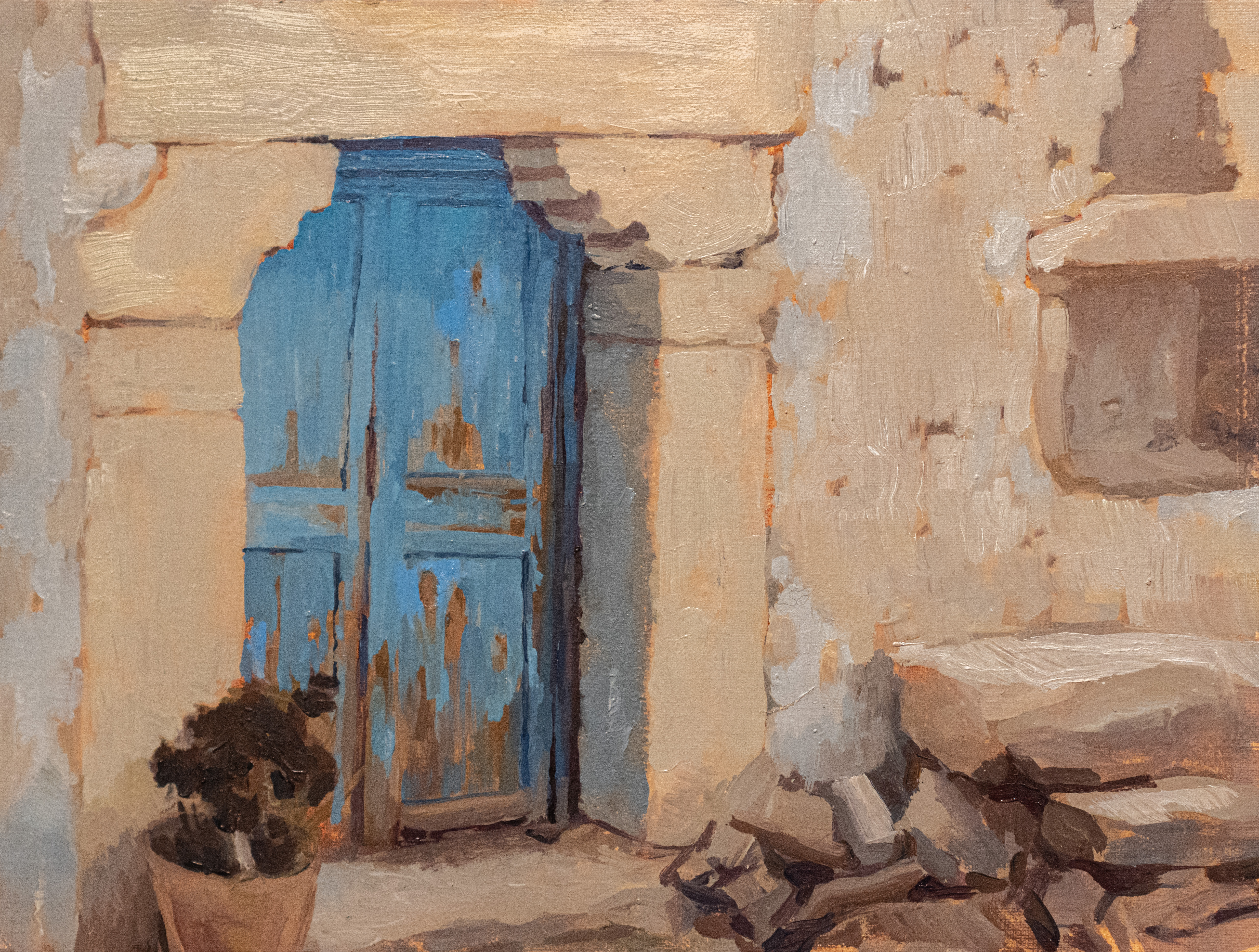 Blue Church Door in Naxos