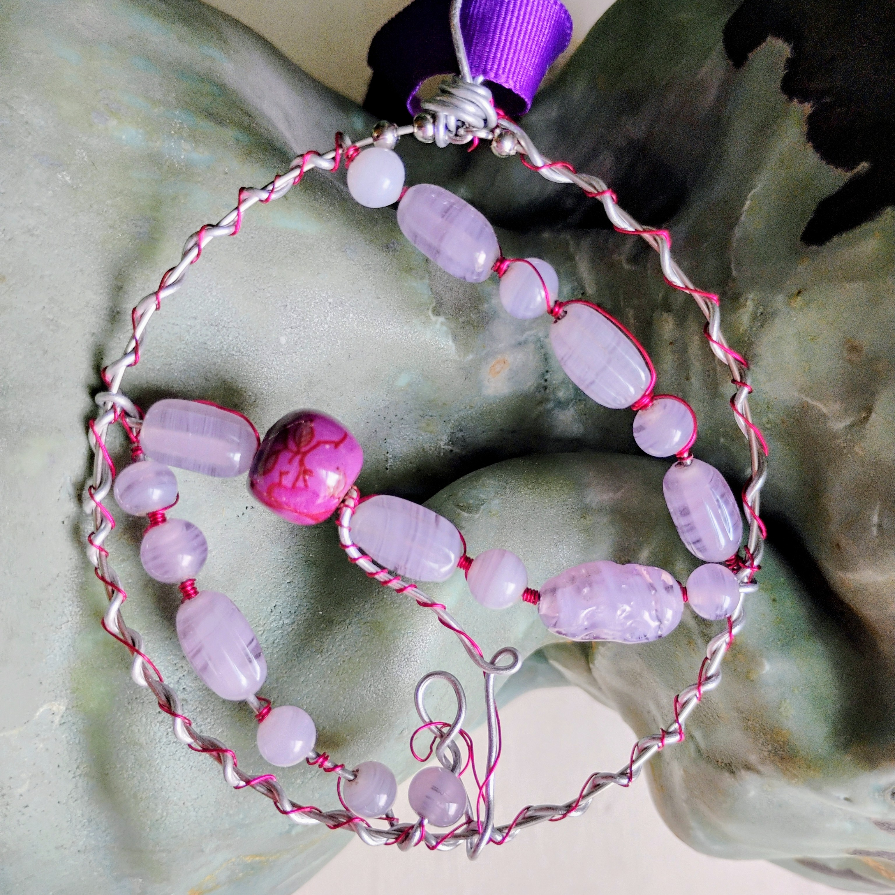 Handcrafted Beaded Wire Sun Catcher