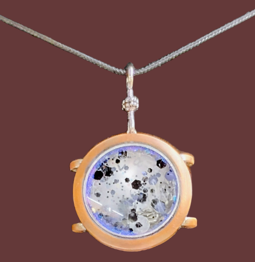 Speckled Watch Pendant Necklace
