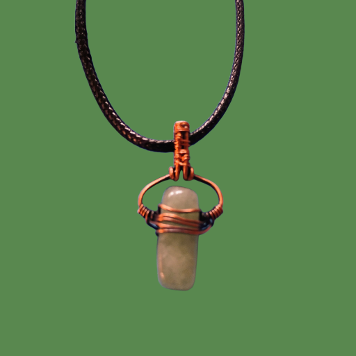 Wire-Wrapped Clear Quartz Pendant Necklace