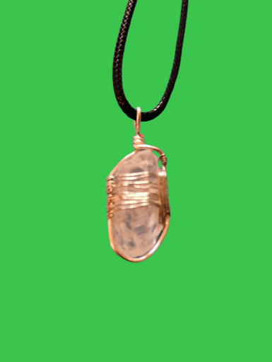 Wire Wrapped Clear Quartz Pendant