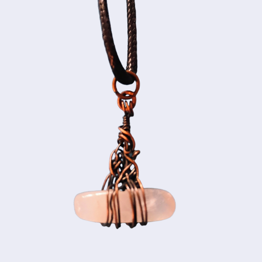 Clear Quartz Wire Wrapped Necklace