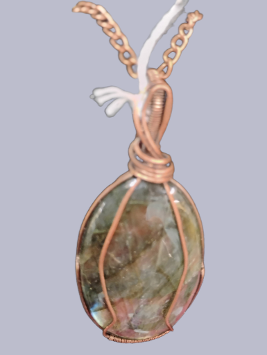 Wire Wrapped Crystal Pendant