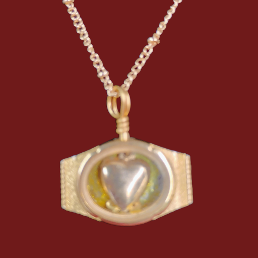 Golden Heart Watch Pendant Necklace