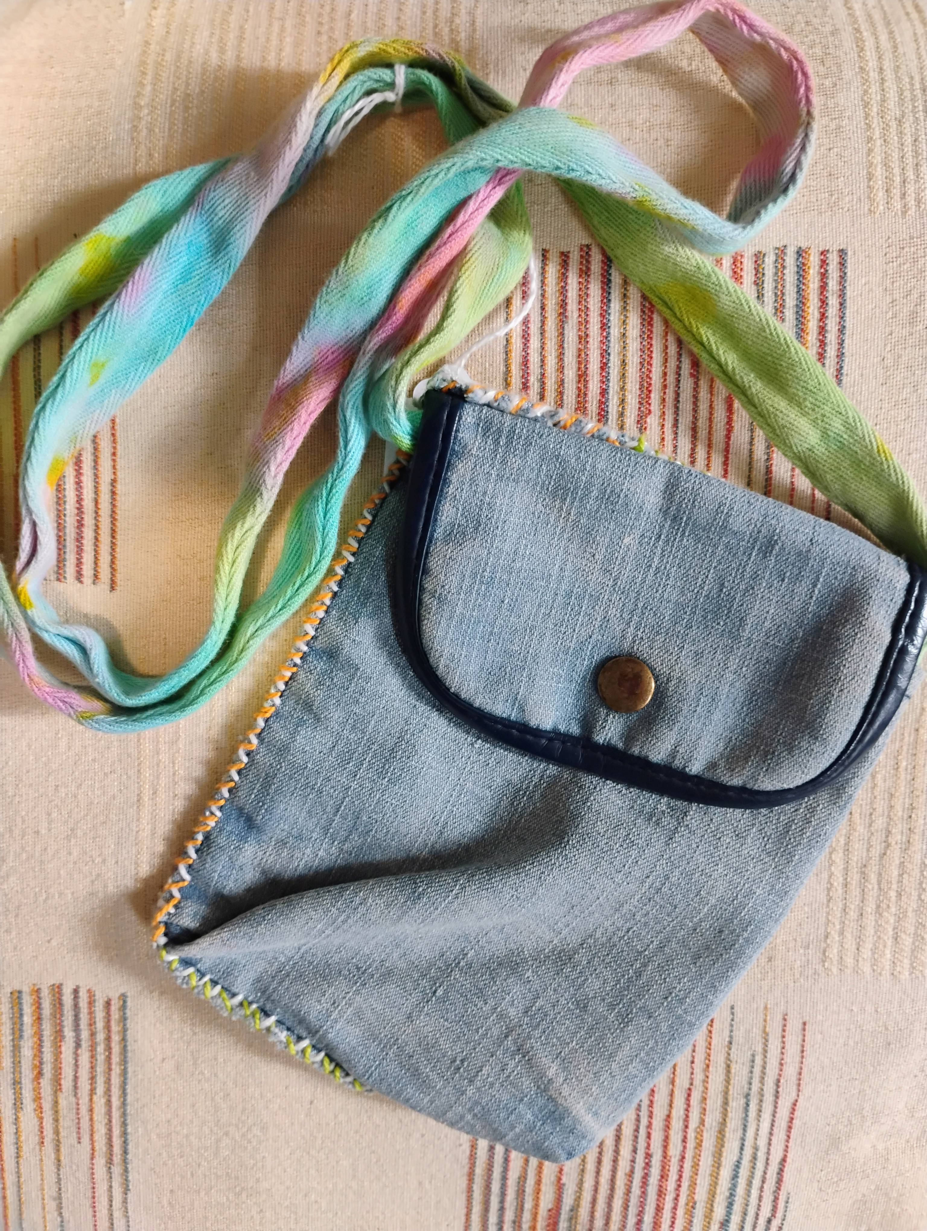 Handcrafted Denim Crossbody Bag