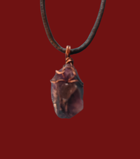 Raw Amethyst Pendant Necklace