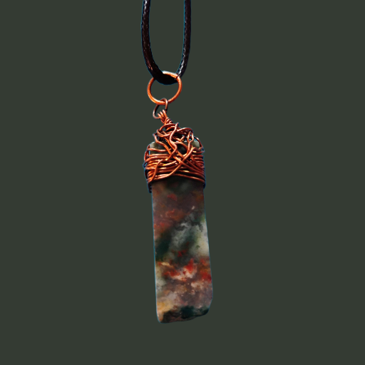 Wire Wrapped Jasper Pendant
