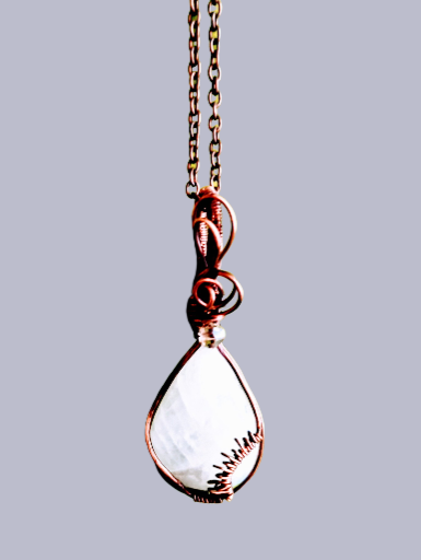 Moonstone Wire-Wrapped Pendant
