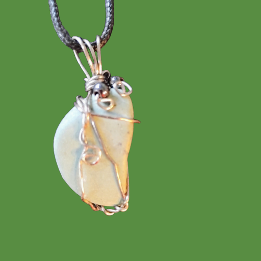 Wire-Wrapped Stone Pendant Necklace