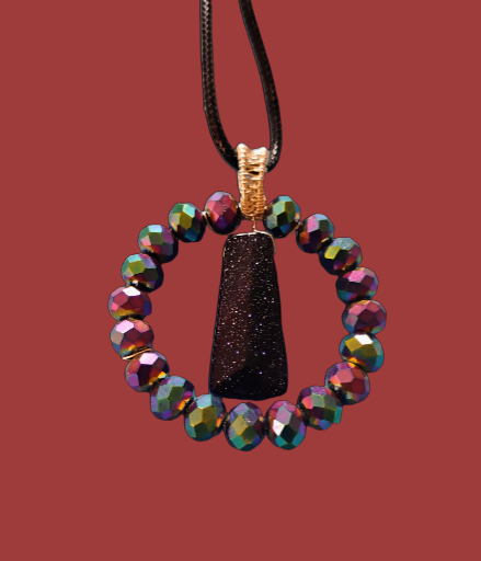 Iridescent Gemstone Pendant Necklace