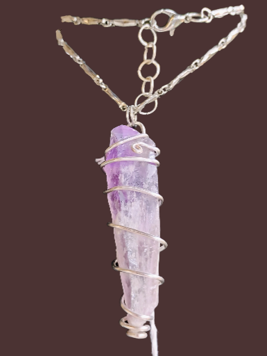 Amethyst Crystal Pendant Necklace