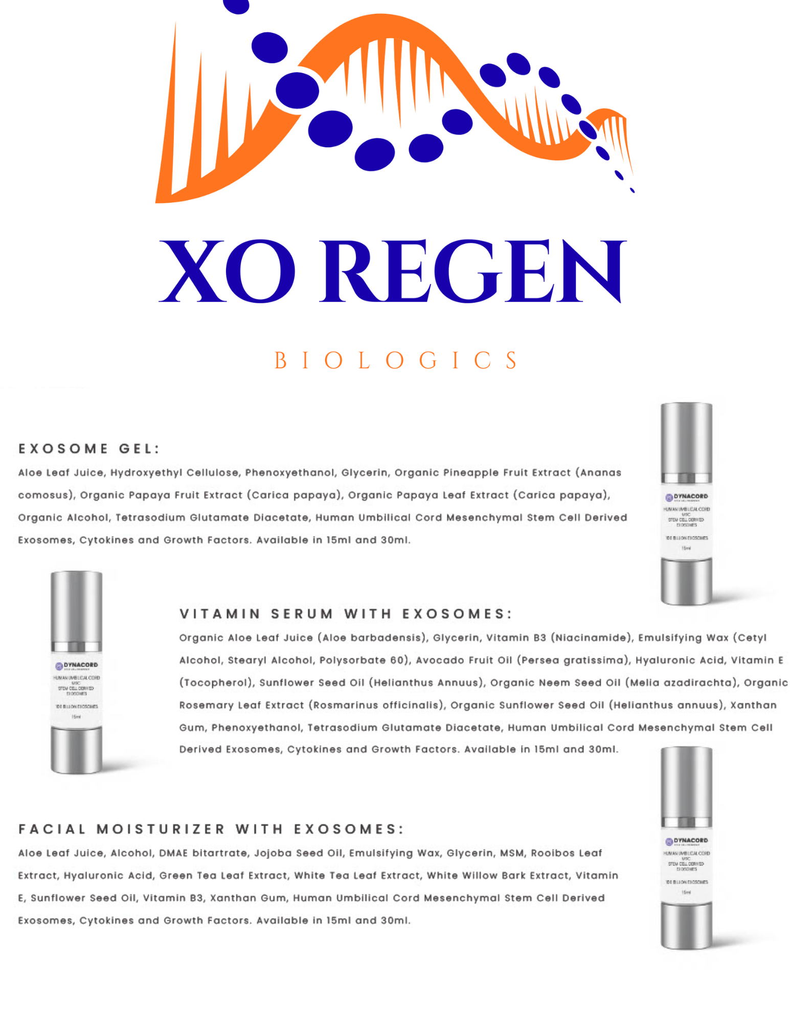 15ml MSC Exosome Pump Gel Vitamin Serum 