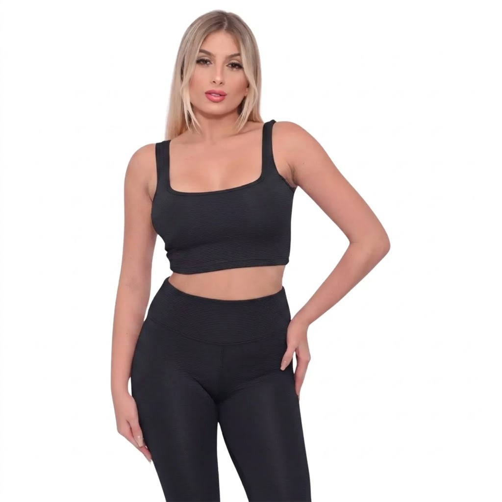 Conjunto Canelado Calça e Top